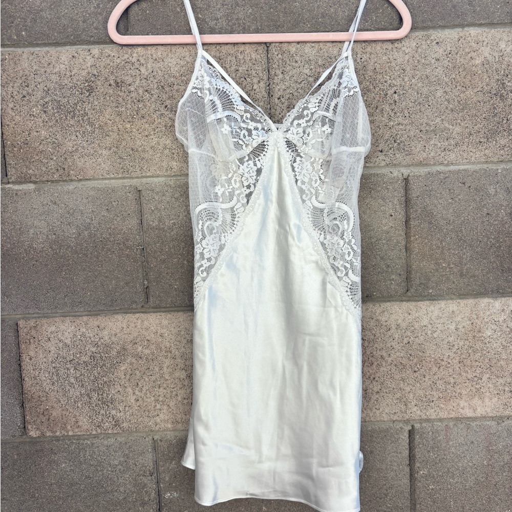 Elegant White Lace Slip Dress
